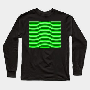 Op Art Neon Green Long Sleeve T-Shirt